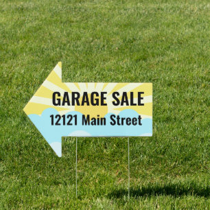Garage Sale Sunshine Arrow Sign