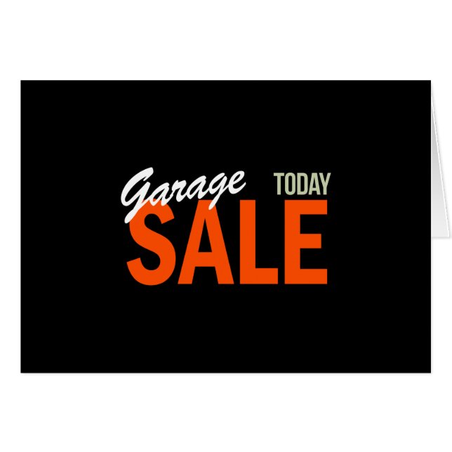Garage Sale Today Cards (Front Horizontal)