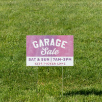 Garage Sale Watercolor Sign