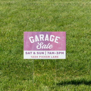 Garage Sale Watercolor Sign