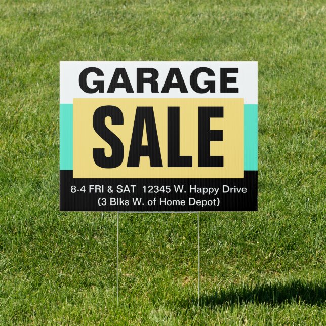 Garage Sale Yard Sign  with Stake (Insitu)