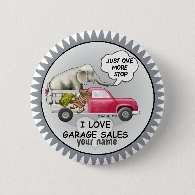 Garage Sales  Button (Front)