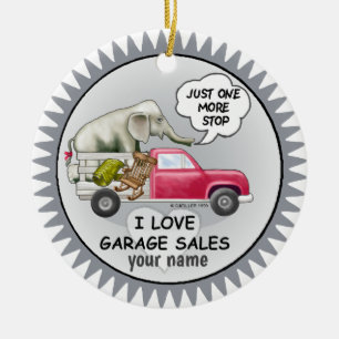 Garage Sales   Ceramic Ornament