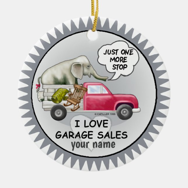 Garage Sales   Ceramic Ornament (Front)