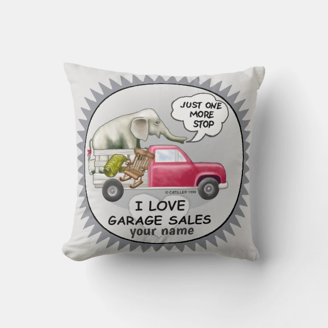 Garage Sales custom  Throw Pillow (Front)