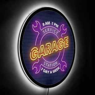 Garage Service Station Custom Text LED Sign