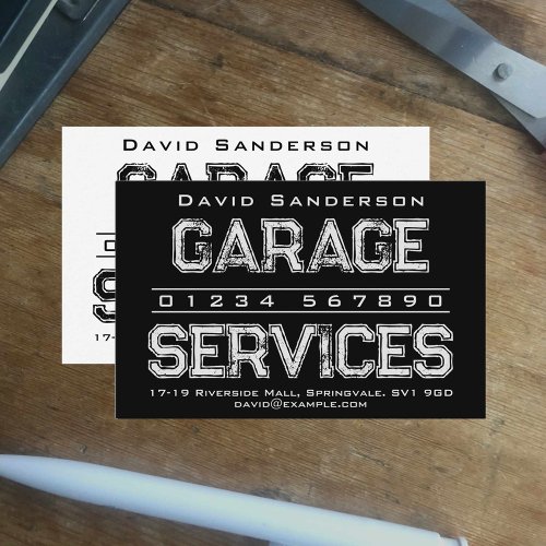 Garage Services Business Card