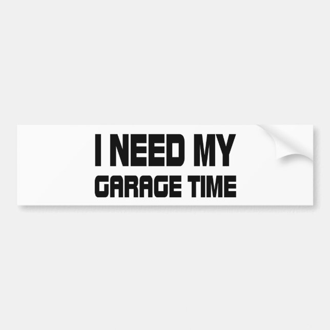 GARAGE TIME BUMPER STICKER (Front)