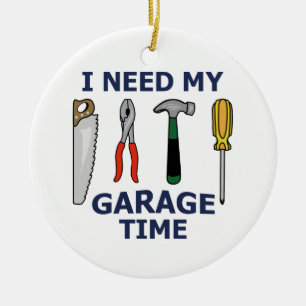 Garage Time Ceramic Ornament