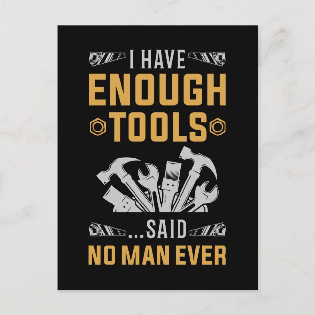 Garage Tools Funny Workshop Joke Postcard (Front)