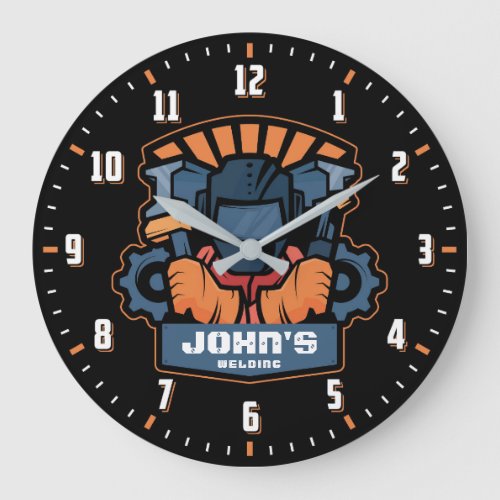 Garage Welding Fabricator Personalizable Clock