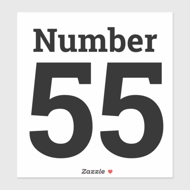 Garbage can Wheelie Bin Number up to Double Digits Sticker (Sheet)