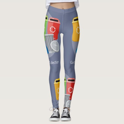 Garbage Collection Recycling Leggings