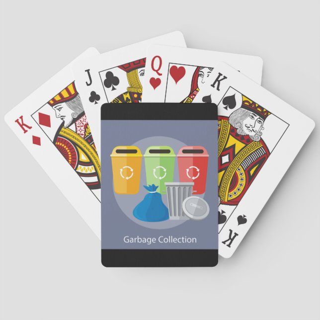 Garbage Collection Waste Management Recycling Poker Cards (Back)