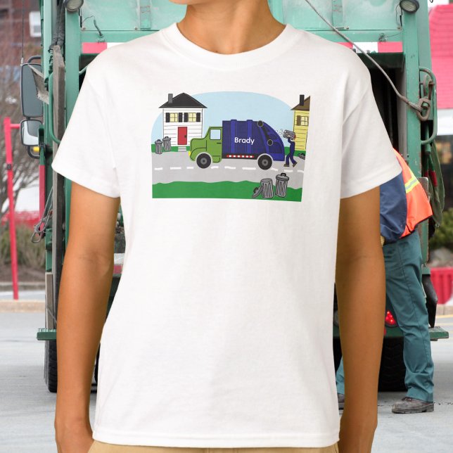 Garbage Day is the Best Day!" Garbage Truck Name T-Shirt (Creator Uploaded)
