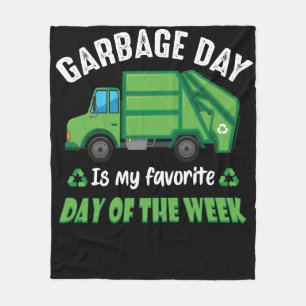 Garbage Day Kids City Garbage Truck Fleece Blanket