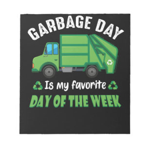 Garbage Day Kids City Garbage Truck Notepad