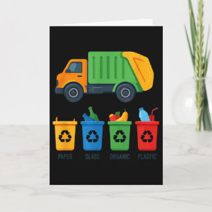 Garbage Day Recycling Truck Kids Boys Toddlers Gir Card