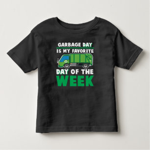 Garbage Day Trash Truck Waste Disposal Dumpster Toddler T-shirt
