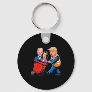 Garbage For Trump 2024 Funny Time To Take Out Garb Keychain