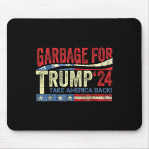 Garbage For Trump 2024 Funny Trump Supporter  Mouse Pad