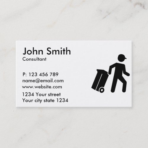 Garbage man business card