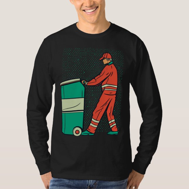 Garbage Man Cleaning Housekeeping T-Shirt (Front)