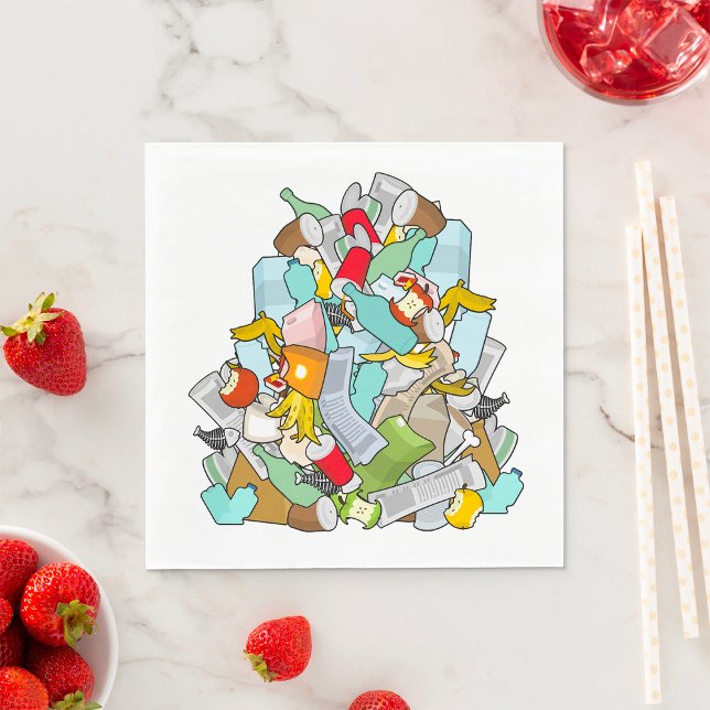 Garbage Pile Messy Trash Recycling Junk Napkins (Creator Uploaded)