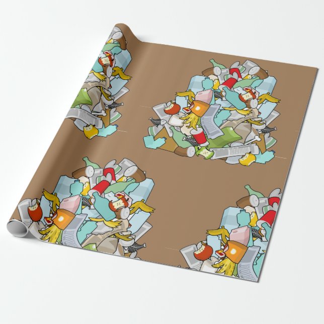 Garbage Pile Wrapping Paper (Unrolled)