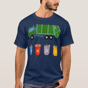 Garbage recycling trash truck girls and boys T-Shirt