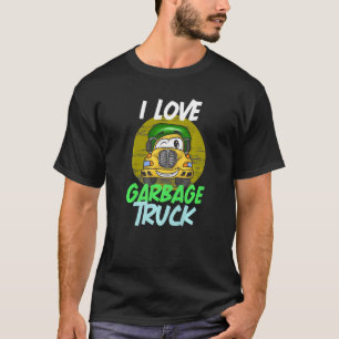 Garbage Smiling Truck Boy Love Recycling Day Dustc T-Shirt