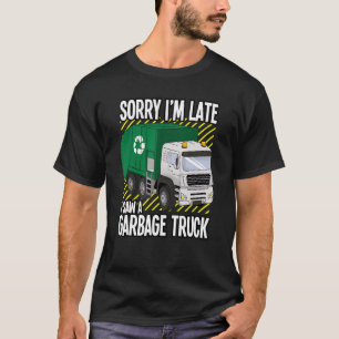 Garbage Smiling Truck Dirty Cans Recycling Day Dus T-Shirt