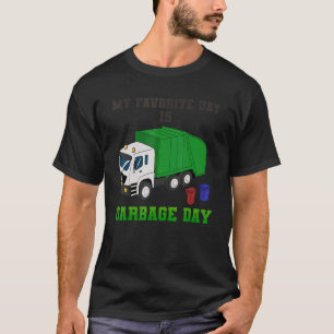 Garbage Smiling Truck Dirty Cans Recycling Day Dus T-Shirt
