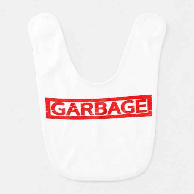Garbage Stamp Baby Bib (Front)