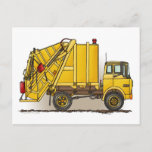 Garbage Truck 2 Construction Post Card