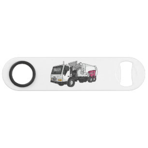 Garbage truck cartoon illustration bar key