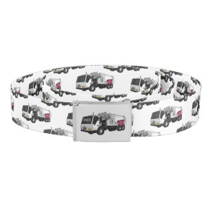 Garbage truck cartoon illustration belt
