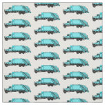 Garbage truck cartoon illustration fabric