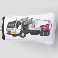 Garbage truck cartoon illustration