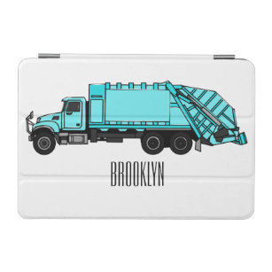Garbage truck cartoon illustration iPad mini cover