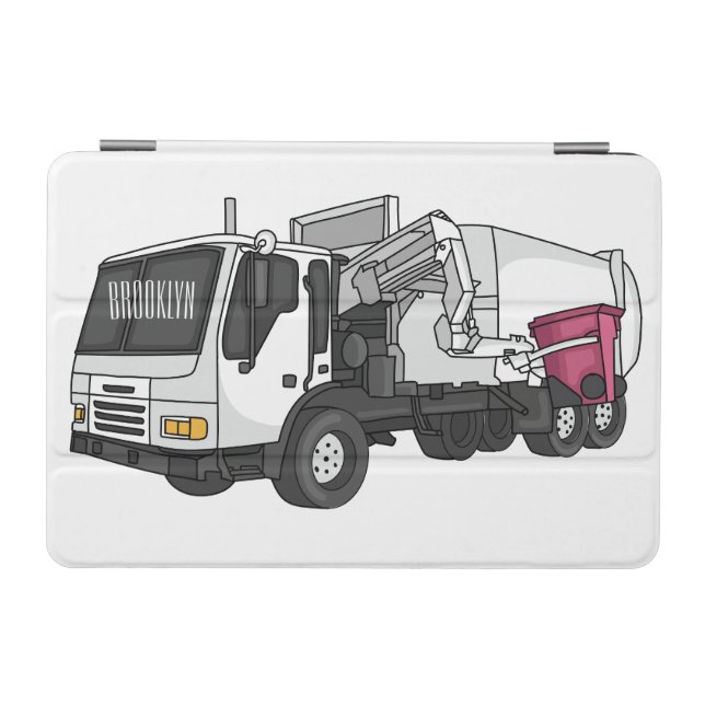 Garbage truck cartoon illustration iPad mini cover (Horizontal)