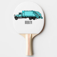 Garbage truck cartoon illustration