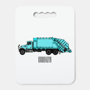 Garbage truck cartoon illustration seat cushion