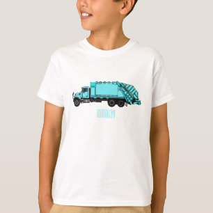 Garbage truck cartoon illustration T-Shirt
