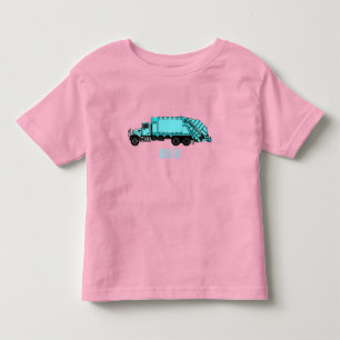 Garbage truck cartoon illustration toddler t-shirt
