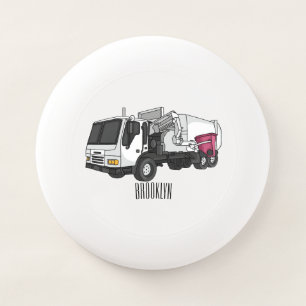 Garbage truck cartoon illustration Wham-O frisbee