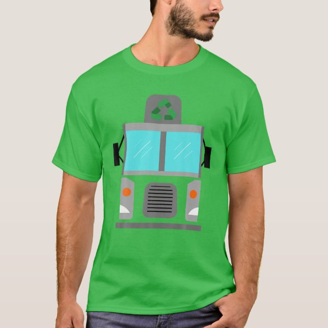 Garbage Truck Driver Halloween Costume Toddler Boy T-Shirt (Front)