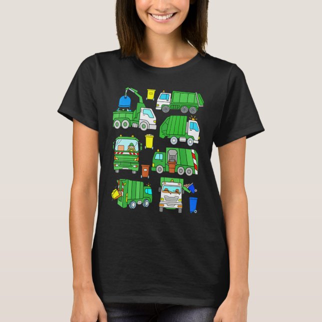 Garbage Truck Dump Trash Trucks T-Shirt (Front)