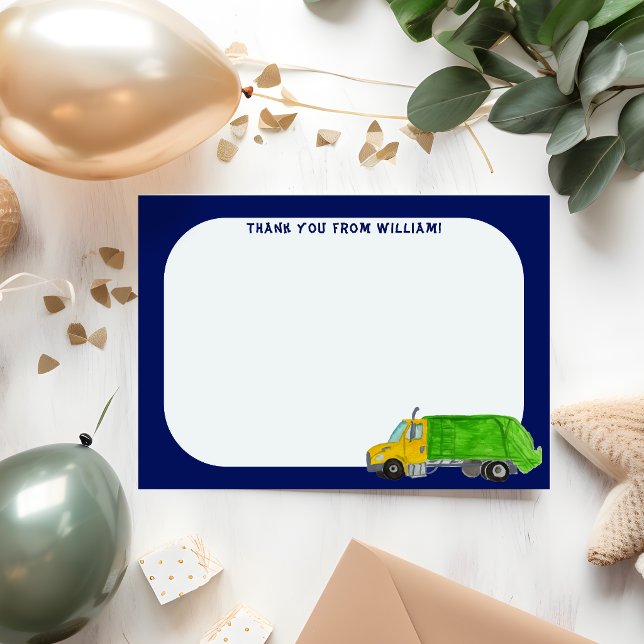 Garbage Truck Flat Panel Thank You Card (Creator Uploaded)