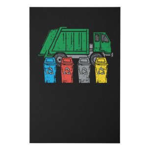Garbage Truck - Gift Faux Canvas Print